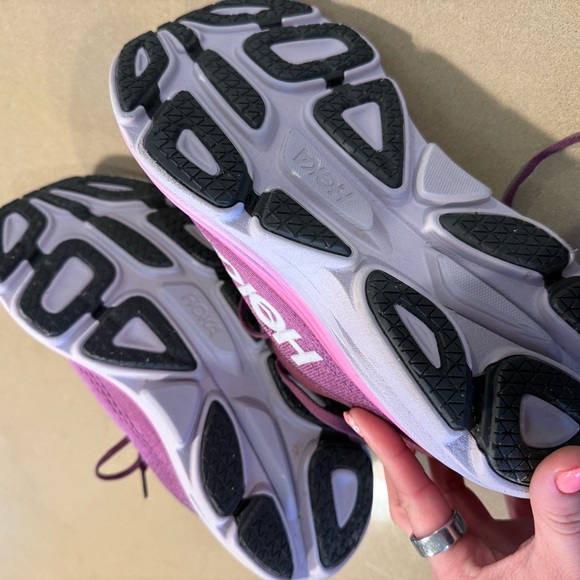 Hoka Purple Pink Athletic Shoes with Cushioned Midsoles - Picture 5 of 5